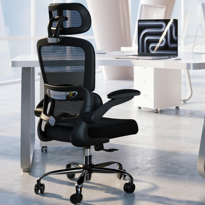 TRALT Office Chair Ergonomic Desk Chair, 330 LBS Home Mesh Office Desk Chairs with Wheels, Comfortable Gaming Chairs (White)