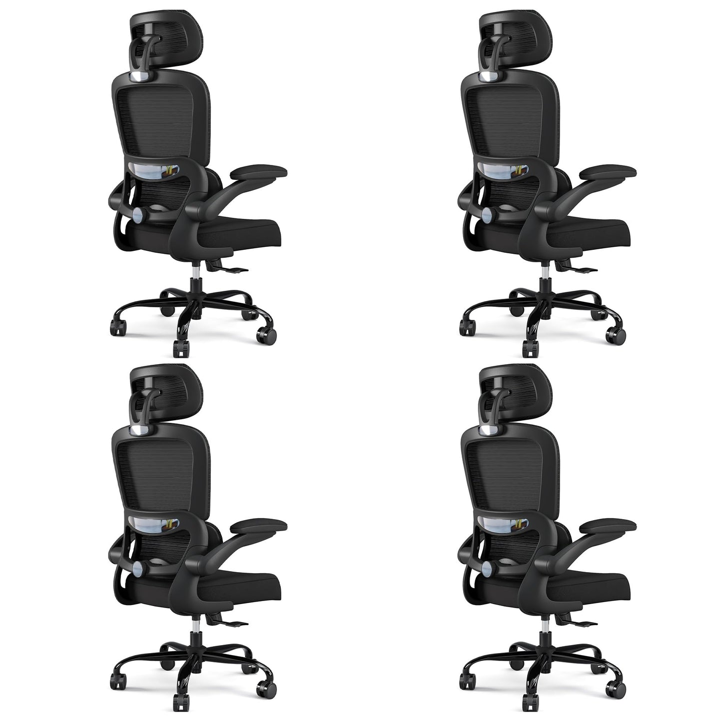 TRALT Office Chair Ergonomic Desk Chair, 330 LBS Home Mesh Office Desk Chairs with Wheels, Comfortable Gaming Chairs (White)