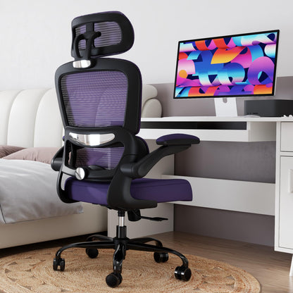 TRALT Office Chair Ergonomic Desk Chair, 330 LBS Home Mesh Office Desk Chairs with Wheels, Comfortable Gaming Chairs (White)