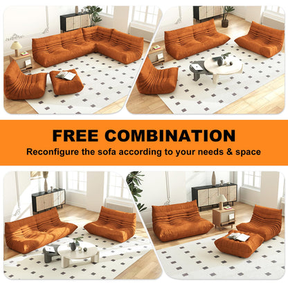 Snug Sofee Bean Bag Chairs for Adults, Bean Bag Sofa - Adult Size with Soft Waterproof Fabric for Living Room, Apartments, Reading Corner, Gaming, and Movie Venue (Gray)