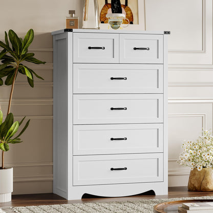 BORNOON 9-Drawer Dresser for Bedroom, Modern Wooden Chest of Drawers with Metal Handles, Anti-Tipping Design, Sturdy and Stable Storage Organizer for Living Room, Entryway, Home Office