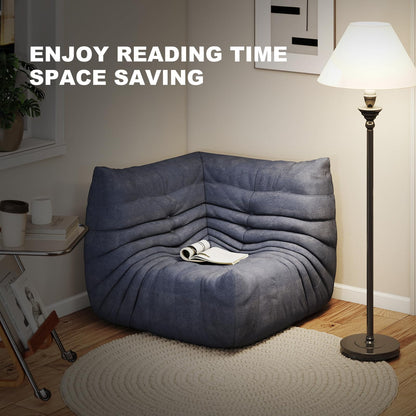 Snug Sofee Bean Bag Chairs for Adults, Bean Bag Sofa - Adult Size with Soft Waterproof Fabric for Living Room, Apartments, Reading Corner, Gaming, and Movie Venue (Gray)