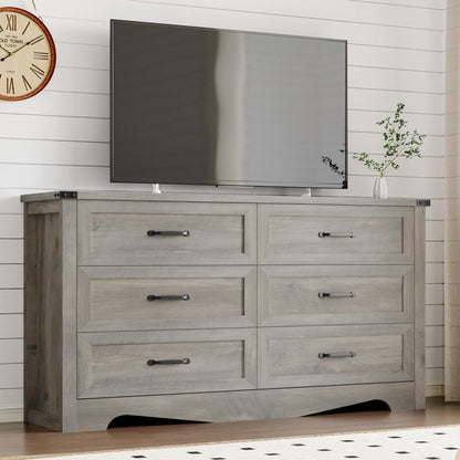 BORNOON 9-Drawer Dresser for Bedroom, Modern Wooden Chest of Drawers with Metal Handles, Anti-Tipping Design, Sturdy and Stable Storage Organizer for Living Room, Entryway, Home Office