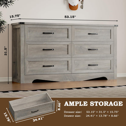 BORNOON 9-Drawer Dresser for Bedroom, Modern Wooden Chest of Drawers with Metal Handles, Anti-Tipping Design, Sturdy and Stable Storage Organizer for Living Room, Entryway, Home Office