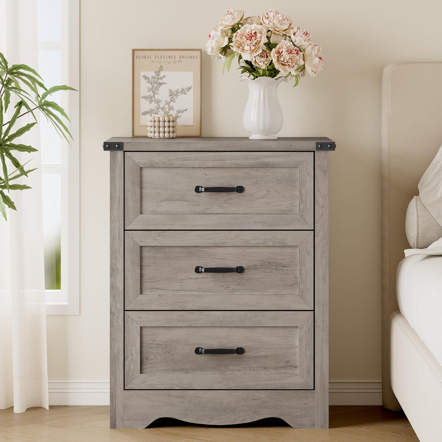 BORNOON 9-Drawer Dresser for Bedroom, Modern Wooden Chest of Drawers with Metal Handles, Anti-Tipping Design, Sturdy and Stable Storage Organizer for Living Room, Entryway, Home Office